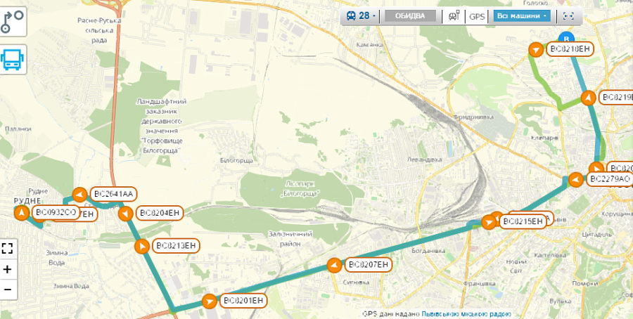 Схема руху маршрутки №28 Схема руху маршрутки №28
