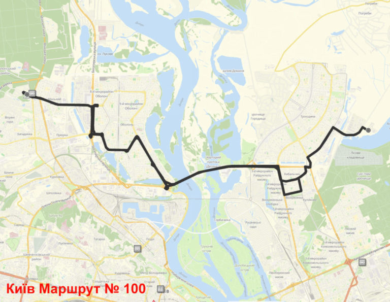 Автобус 100 маршрут остановки